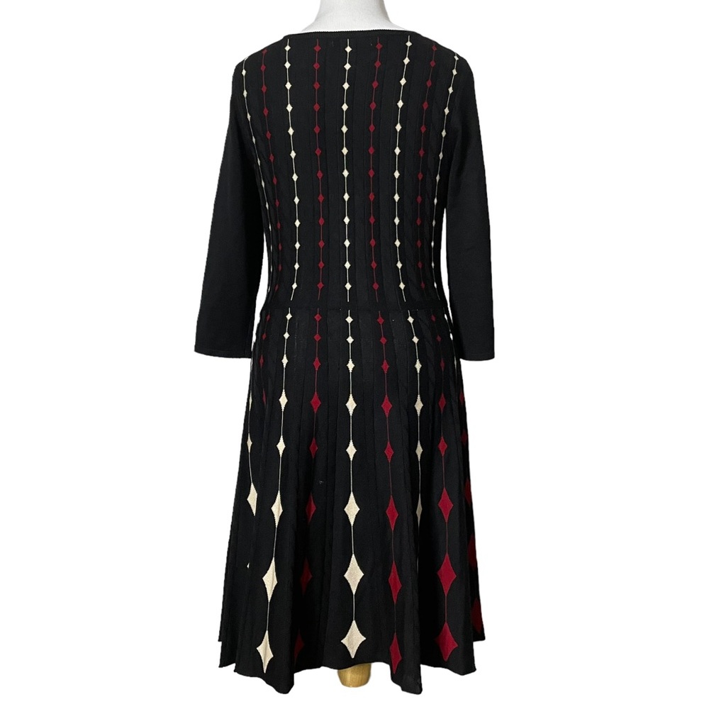 Danny & Nicole Black Fit and Flare Midi Sweater Dress Size L - Picture 4 of 9